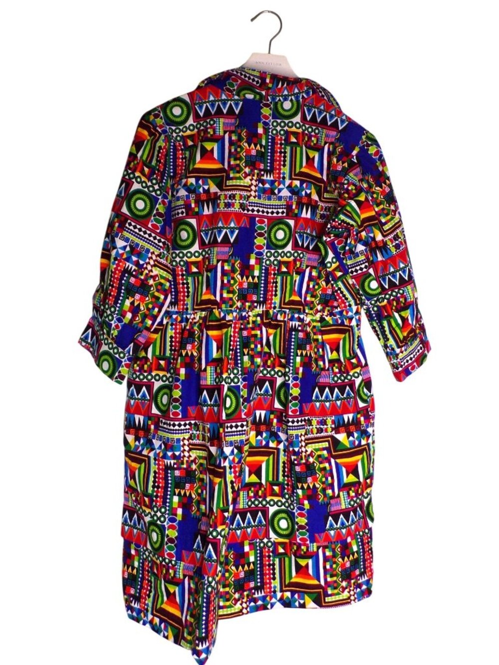 🆕 The Oula Company Geometric Print Cotton Dress Pockets Small - Picture 15 of 16